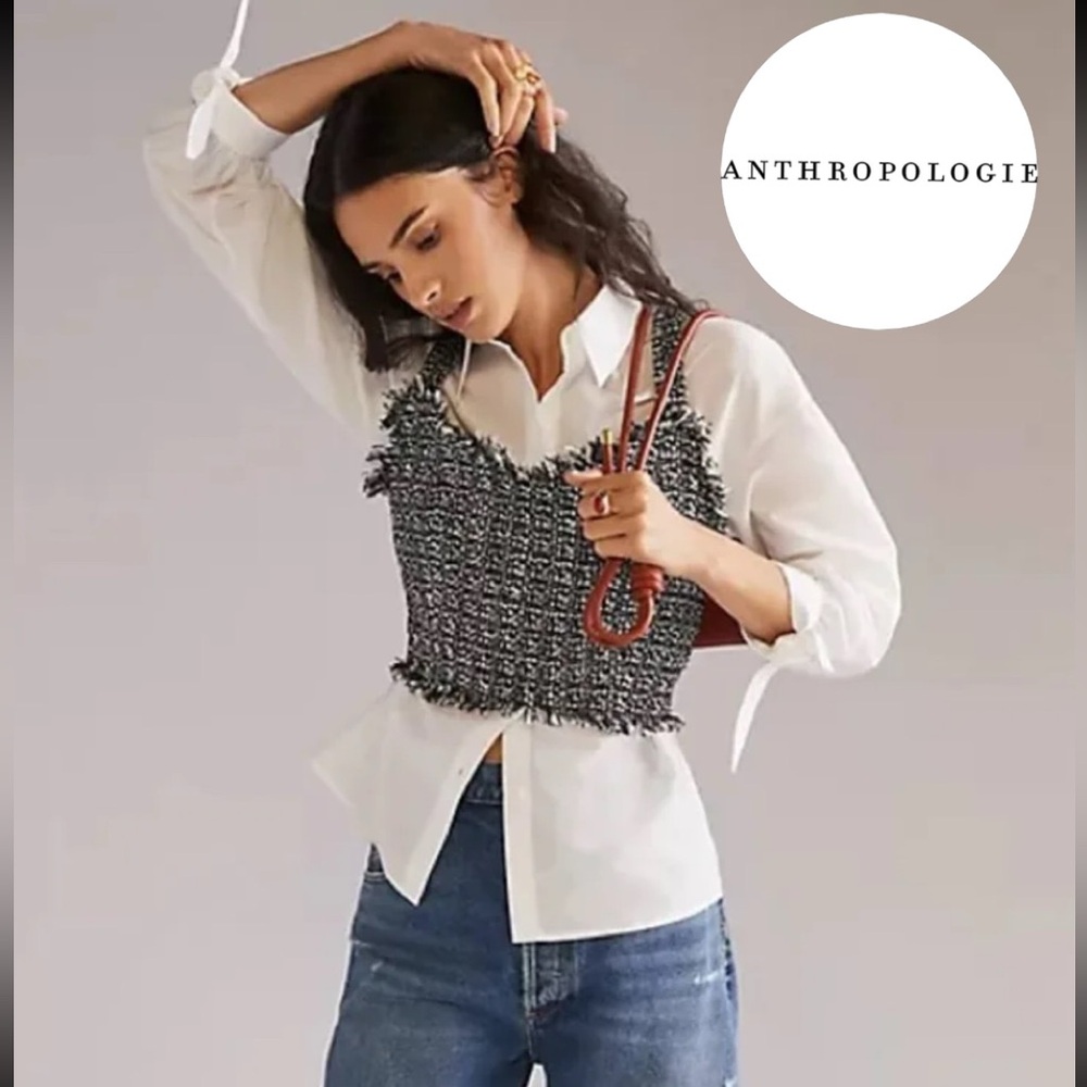 Anthropologie-Mare Mare X Anthropologie Layering Tweed Tank or crop top. Size: S